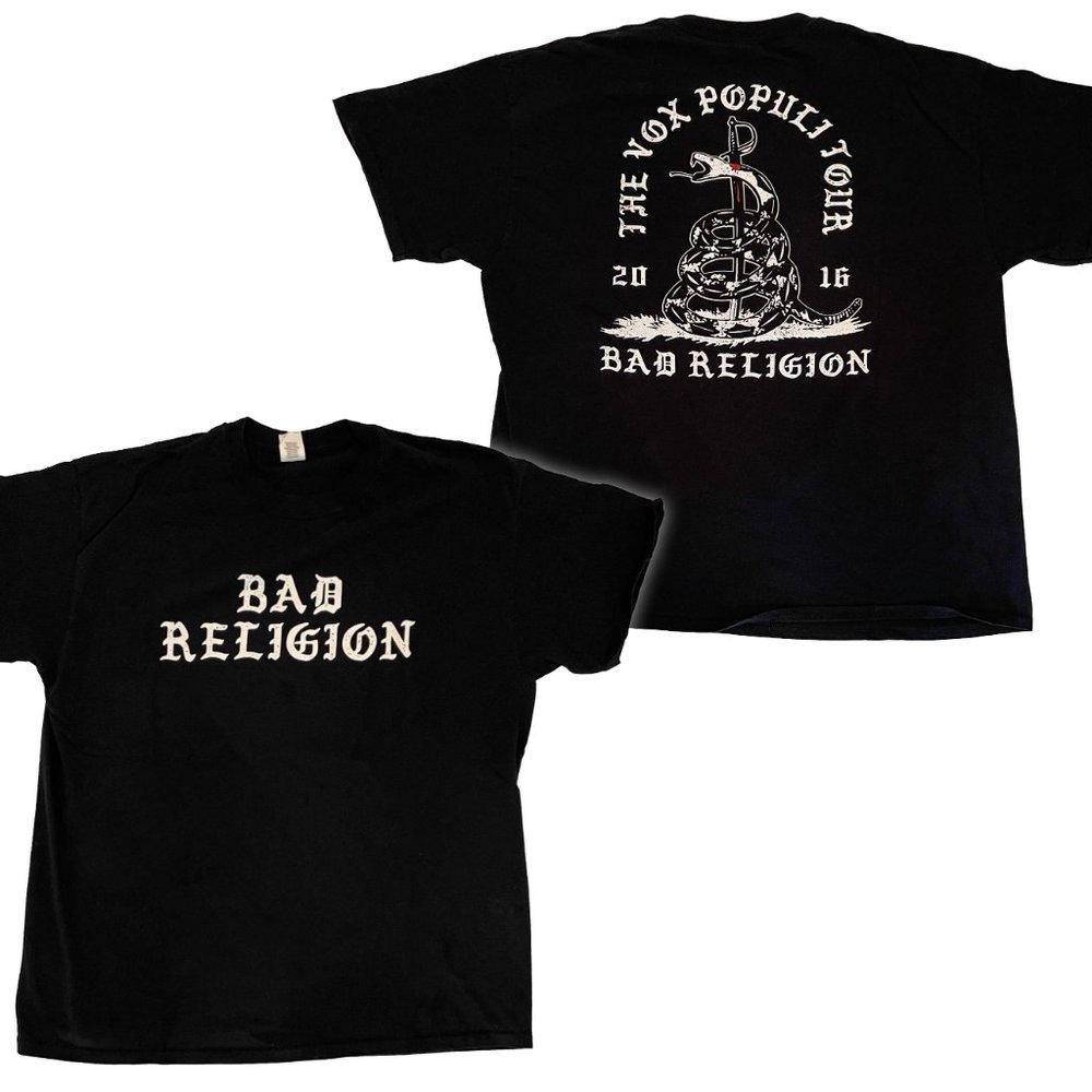 Bad Religion, Vox Populi 2016 Tour Shirt, 2-Sided Graphics, Size XL